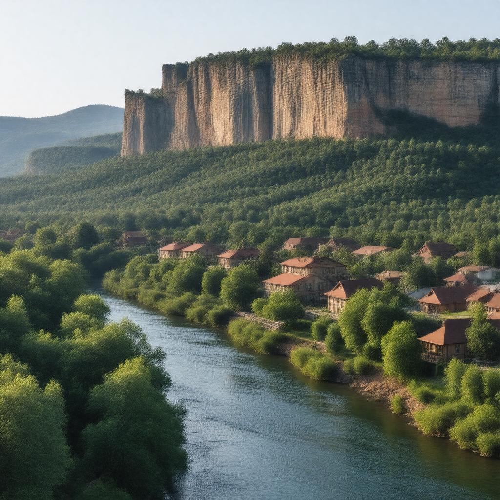 AI-created image of Calico Rock, Arkansas