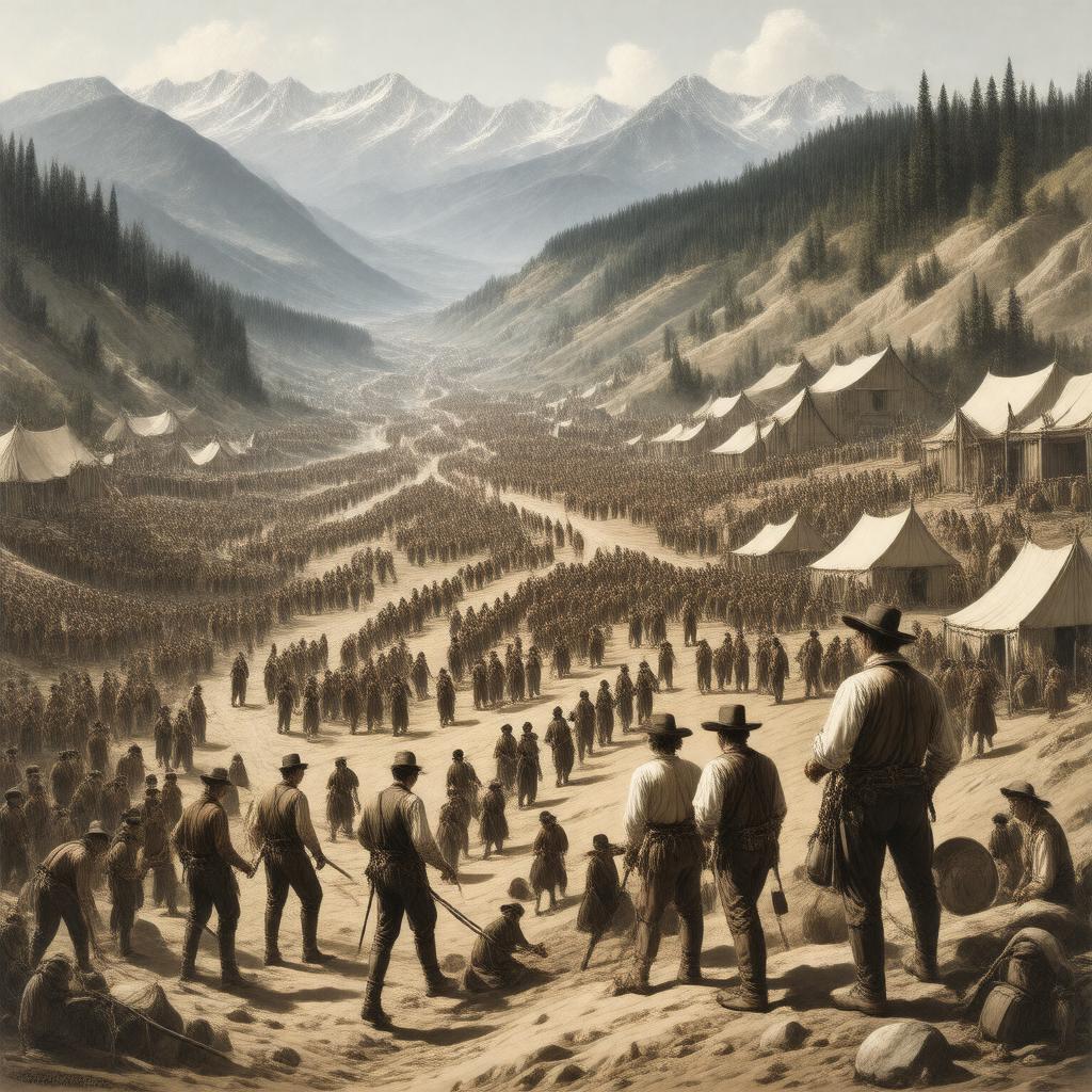 AI-created image of California Gold Rush