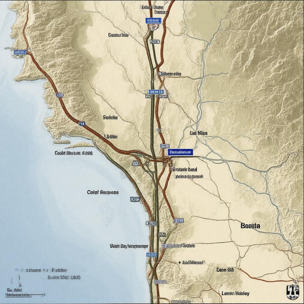 AI-created image of California State Route 125