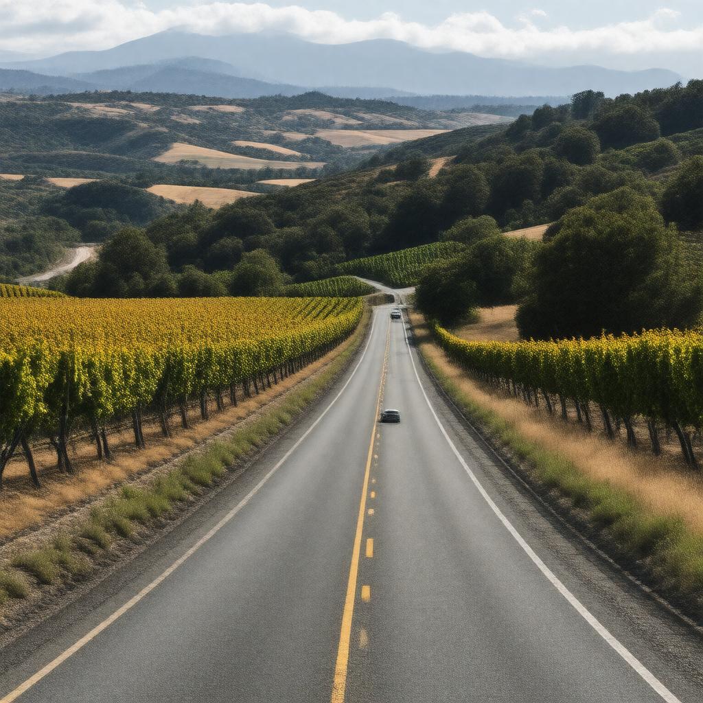 AI-created image of California State Route 128