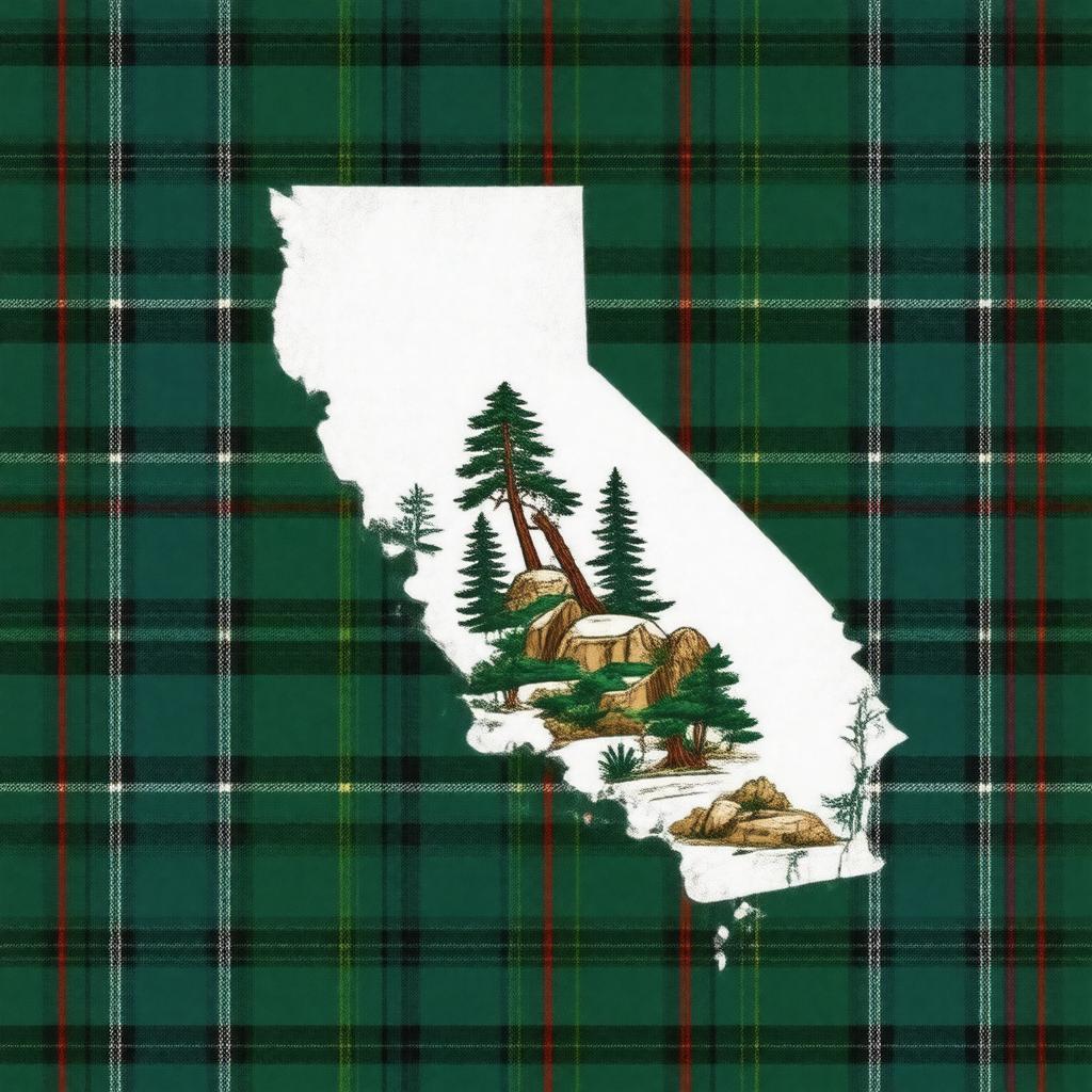 Click to view larger image AI-created image of California State Tartan