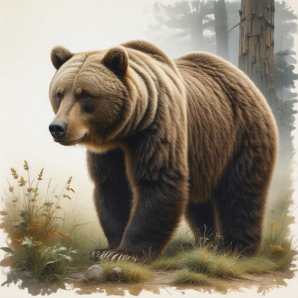 AI-created image of California grizzly