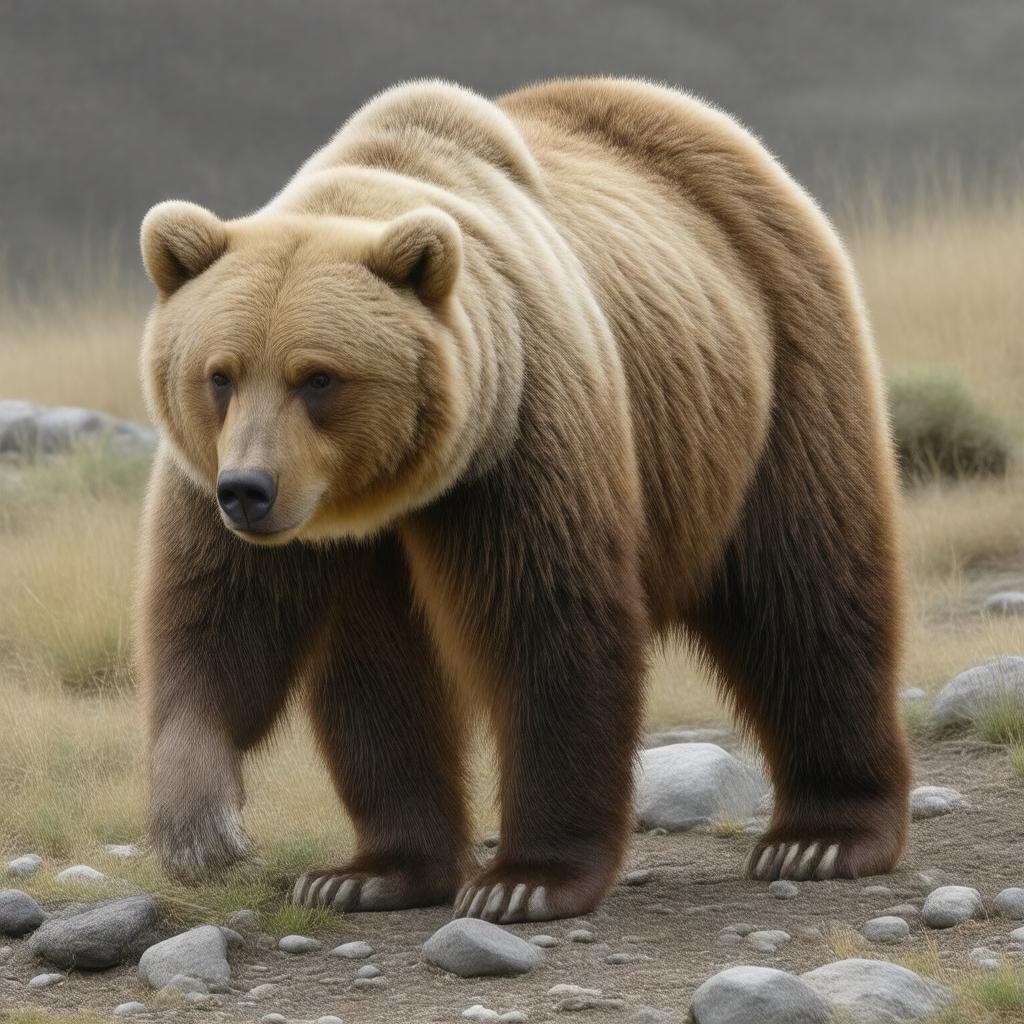 AI-created image of California grizzly bear