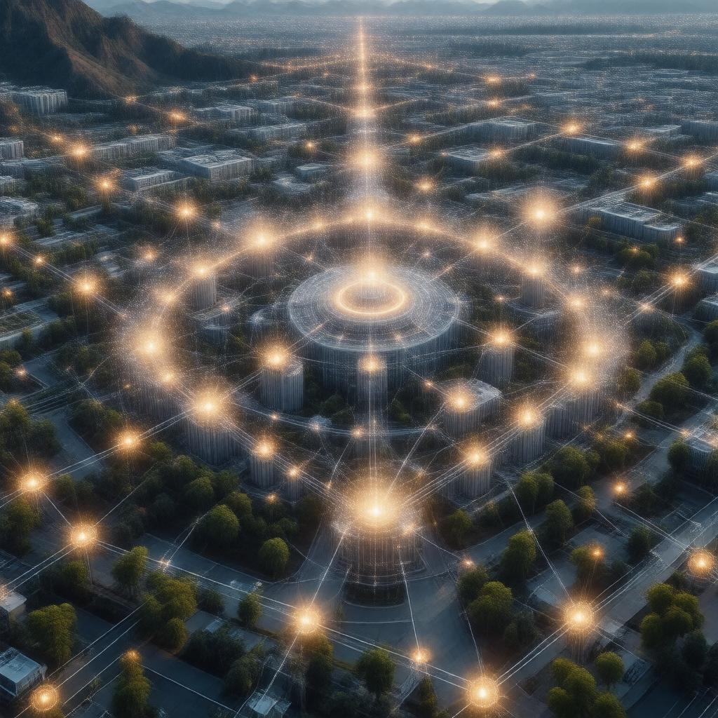 Click to view larger image AI-created image of Caltech Quantum Network