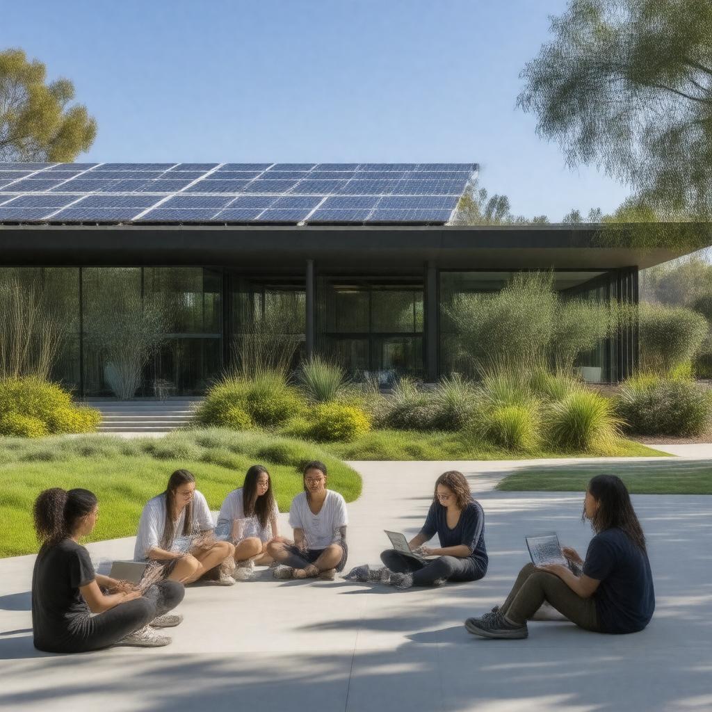 Click to view larger image AI-created image of Caltech Resnick Sustainability Institute