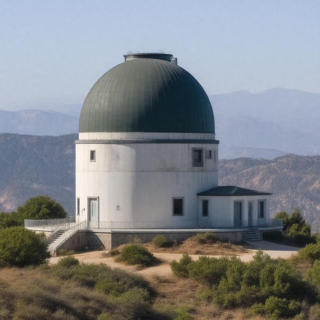 Click to view larger image AI-created image of Caltech Solar Observatory