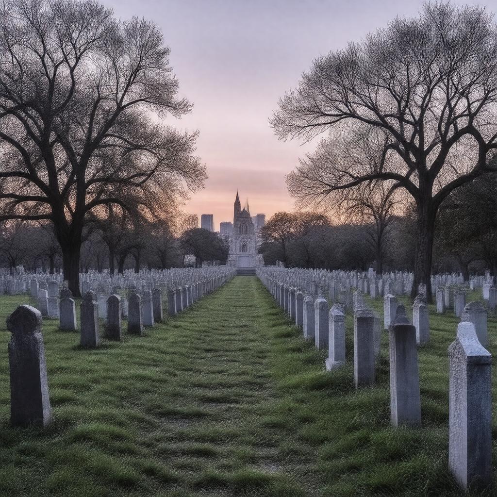 AI-created image of Calvary Cemetery, St. Louis, Missouri
