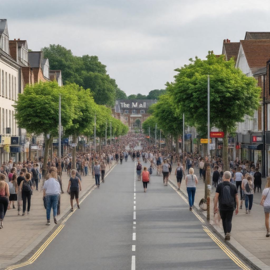 Click to view larger image AI-created image of Camberley, Surrey, England