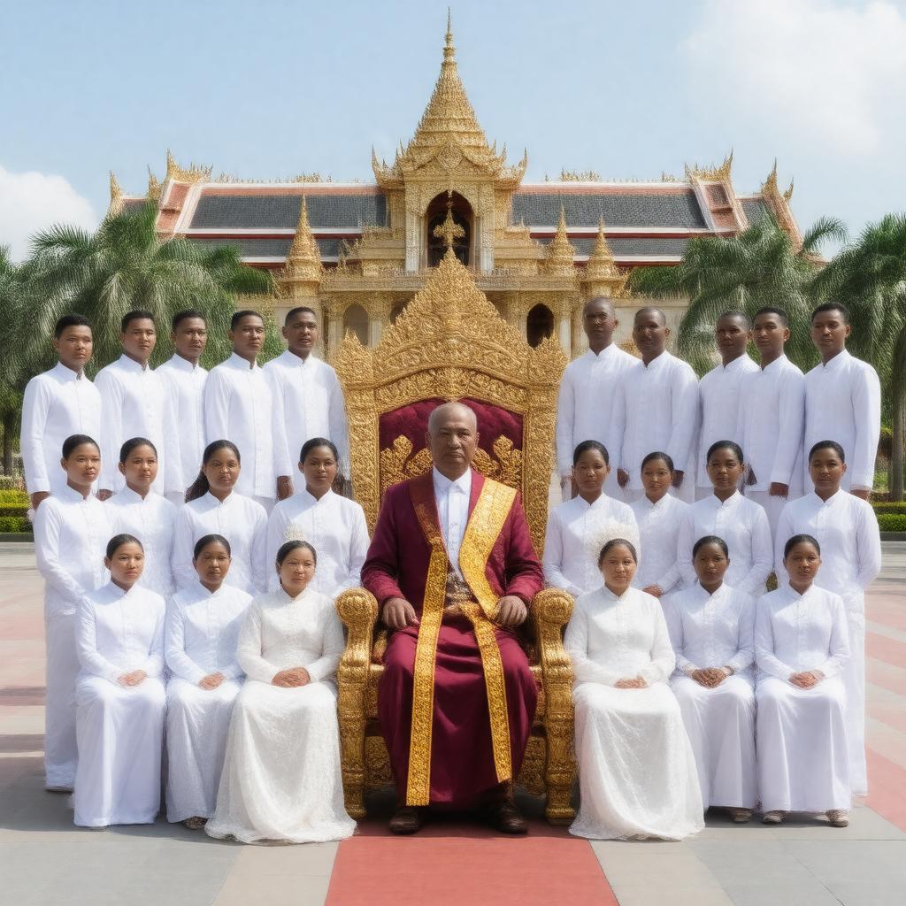 AI-created image of Cambodian Royal Family