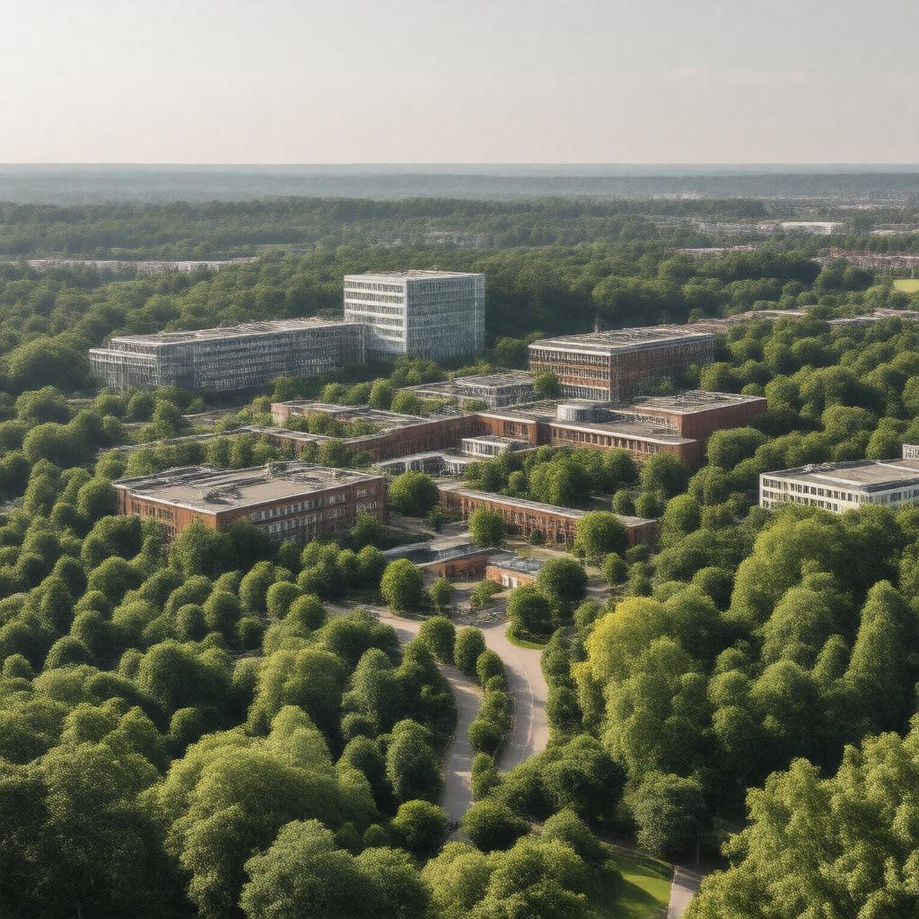 AI-created image of Cambridge Biomedical Campus