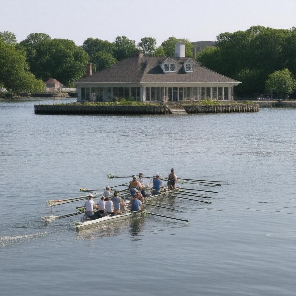 AI-created image of Cambridge Boat Club