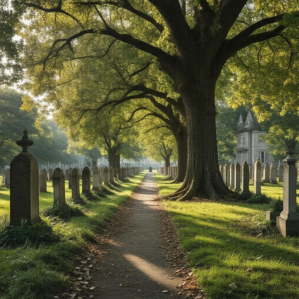 AI-created image of Cambridge Cemetery, Massachusetts