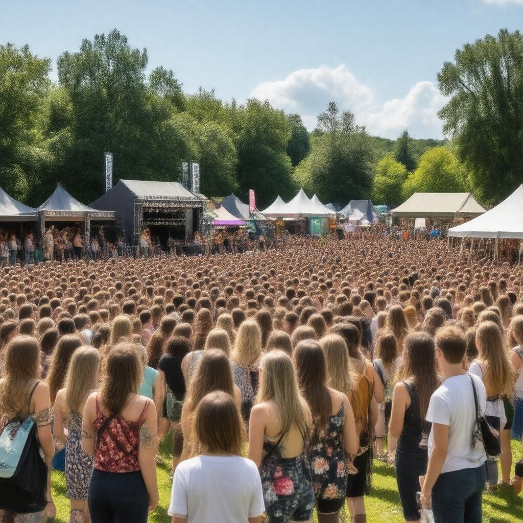 Click to view larger image AI-created image of Cambridge Folk Festival