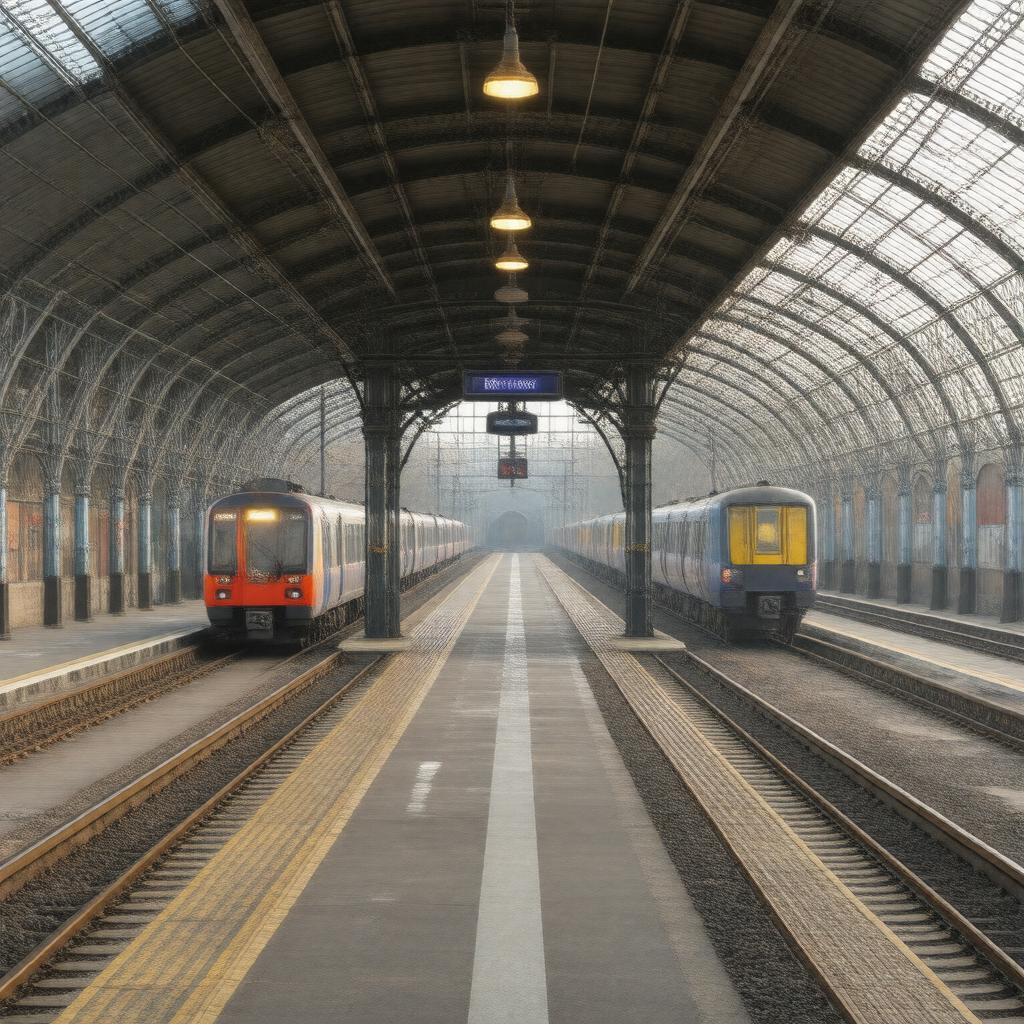 Click to view larger image AI-created image of Cambridge Heath Overground Station