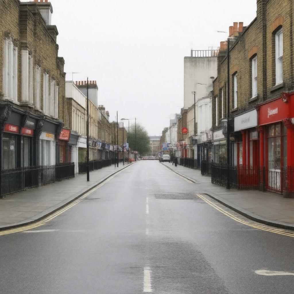 AI-created image of Cambridge Heath Road, Bethnal Green, London E2 9PA