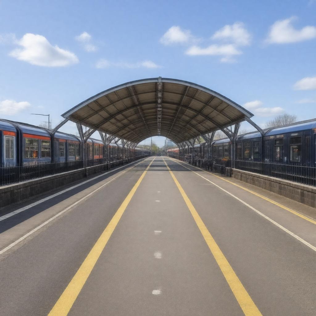 AI-created image of Cambridge North railway station