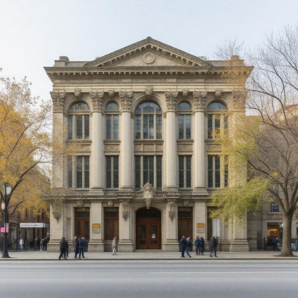 AI-created image of Cambridge Public Library