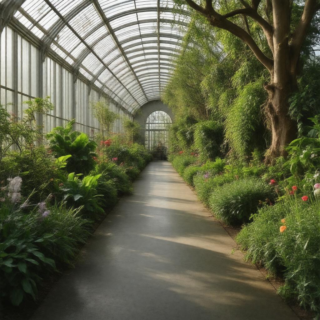 AI-created image of Cambridge University Botanic Garden