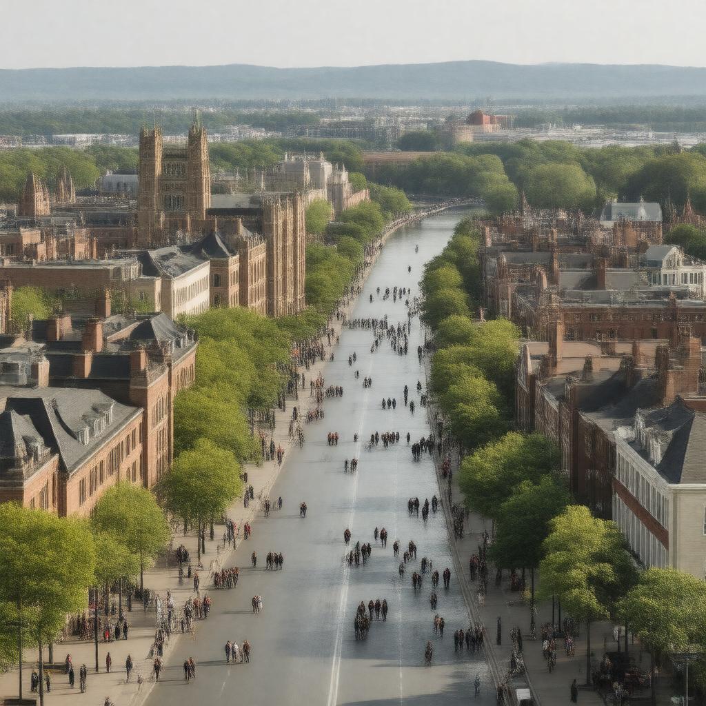 AI-created image of Cambridge (adjacent city)