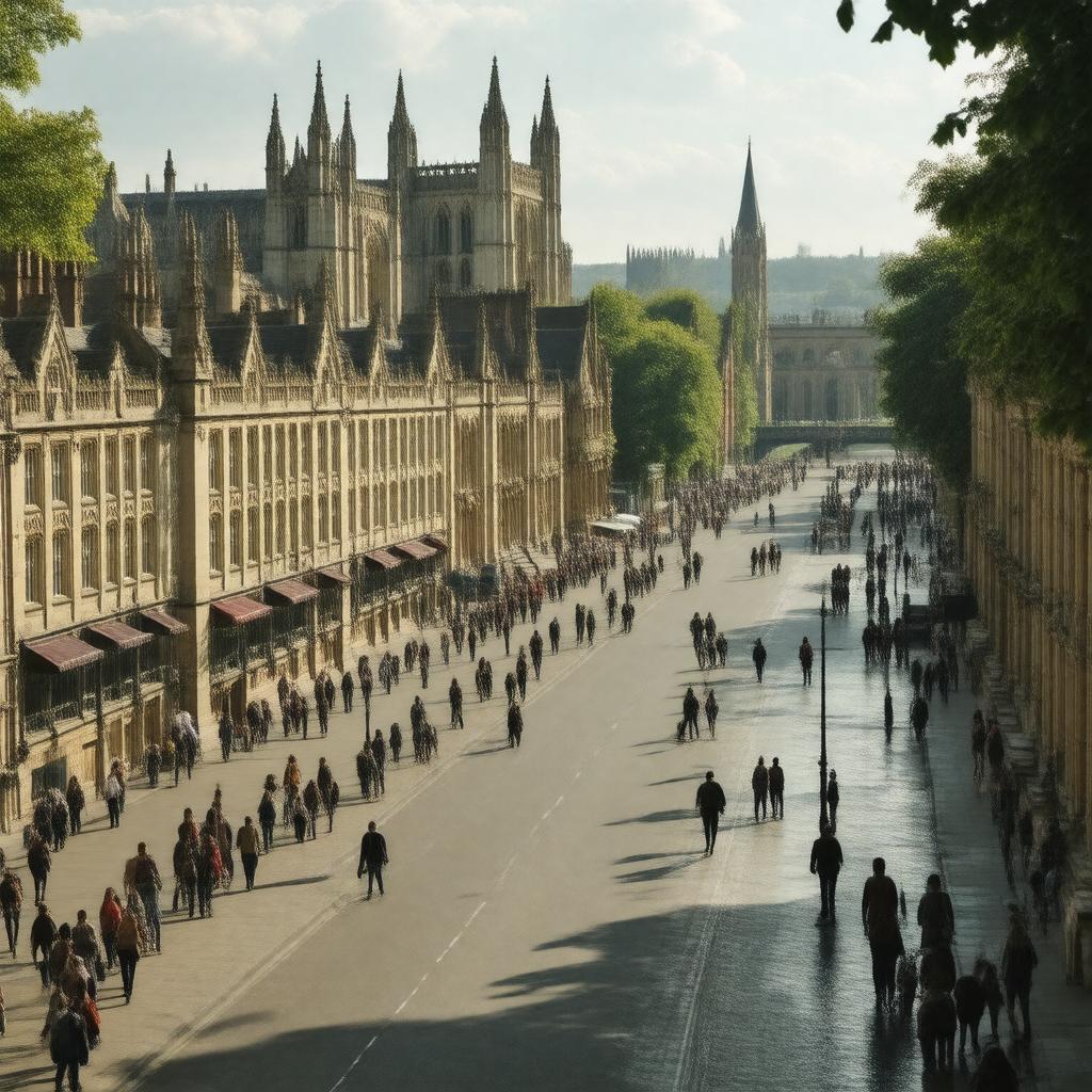 AI-created image of Cambridge city centre