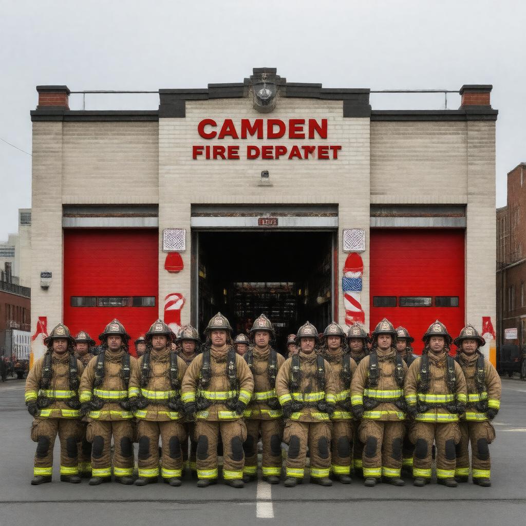 Click to view larger image AI-created image of Camden Fire Department