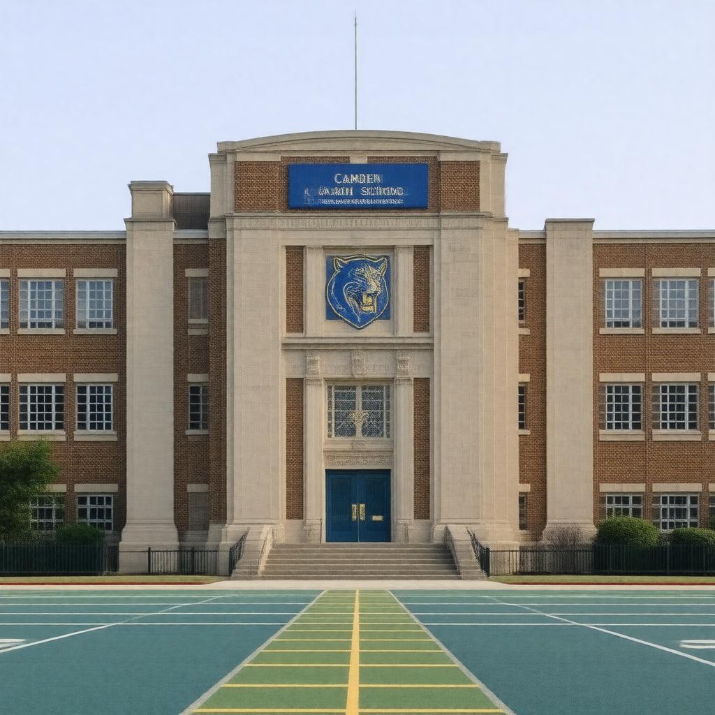 Click to view larger image AI-created image of Camden High School