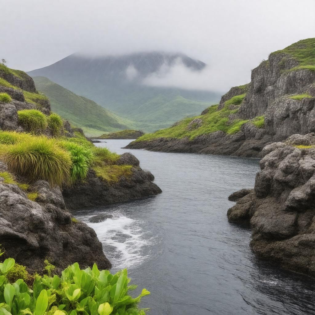 AI-created image of Campbell Island