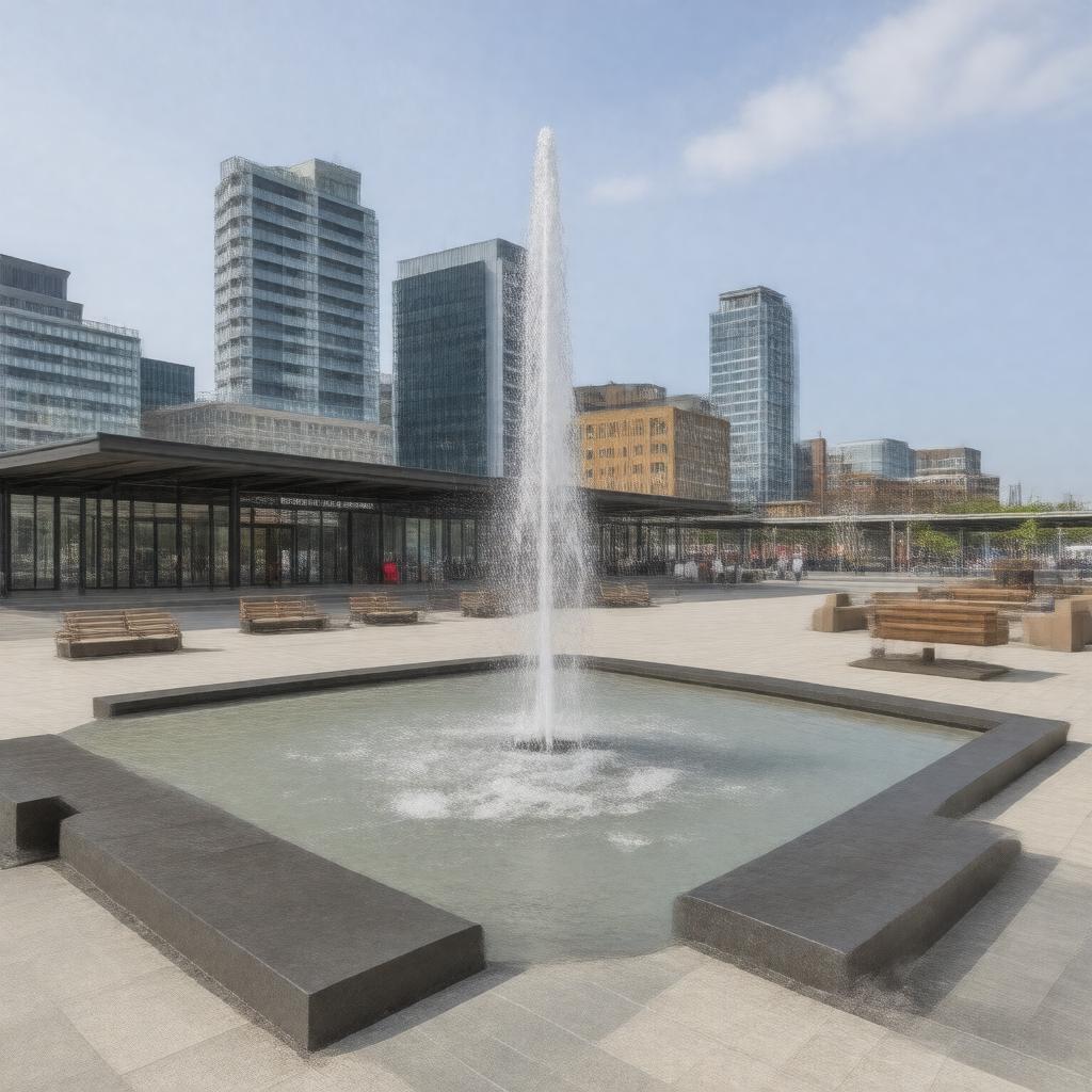 AI-created image of Canada Water Plaza