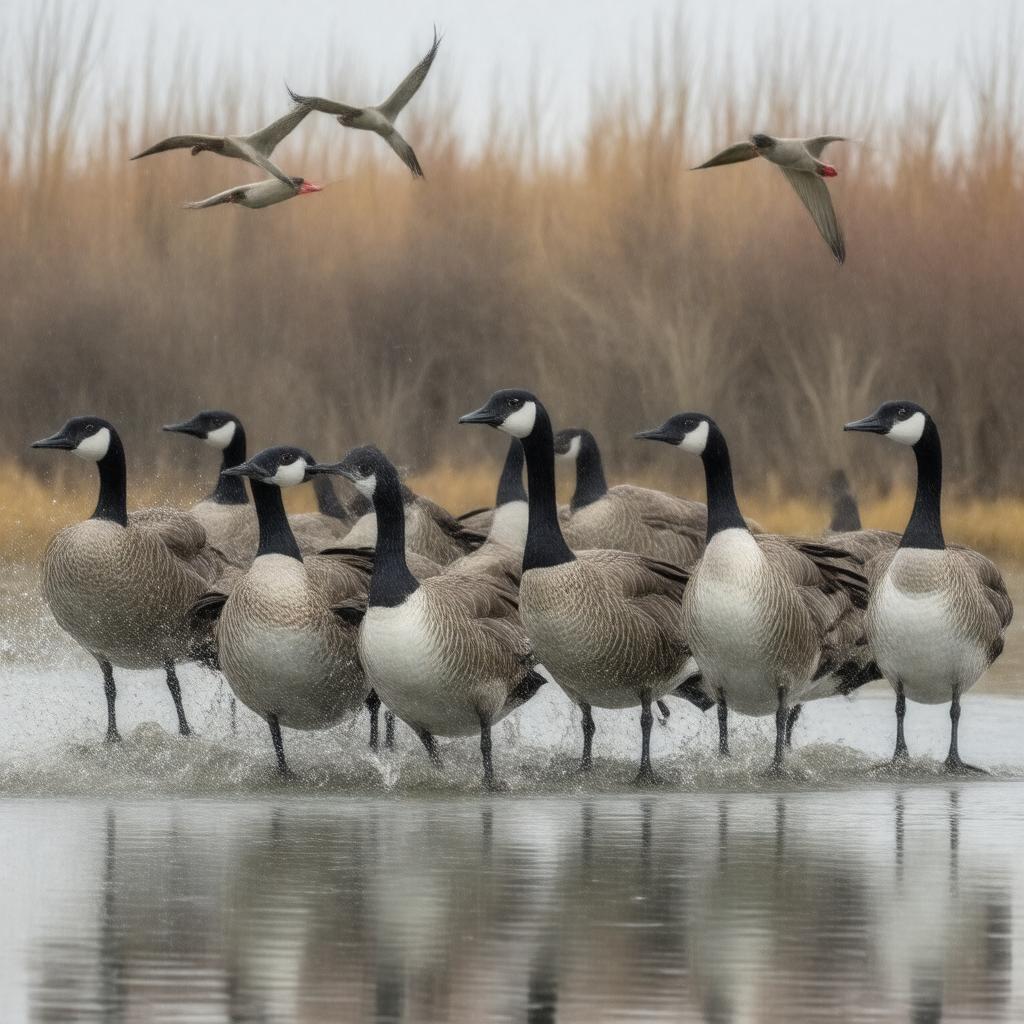 AI-created image of Canada geese