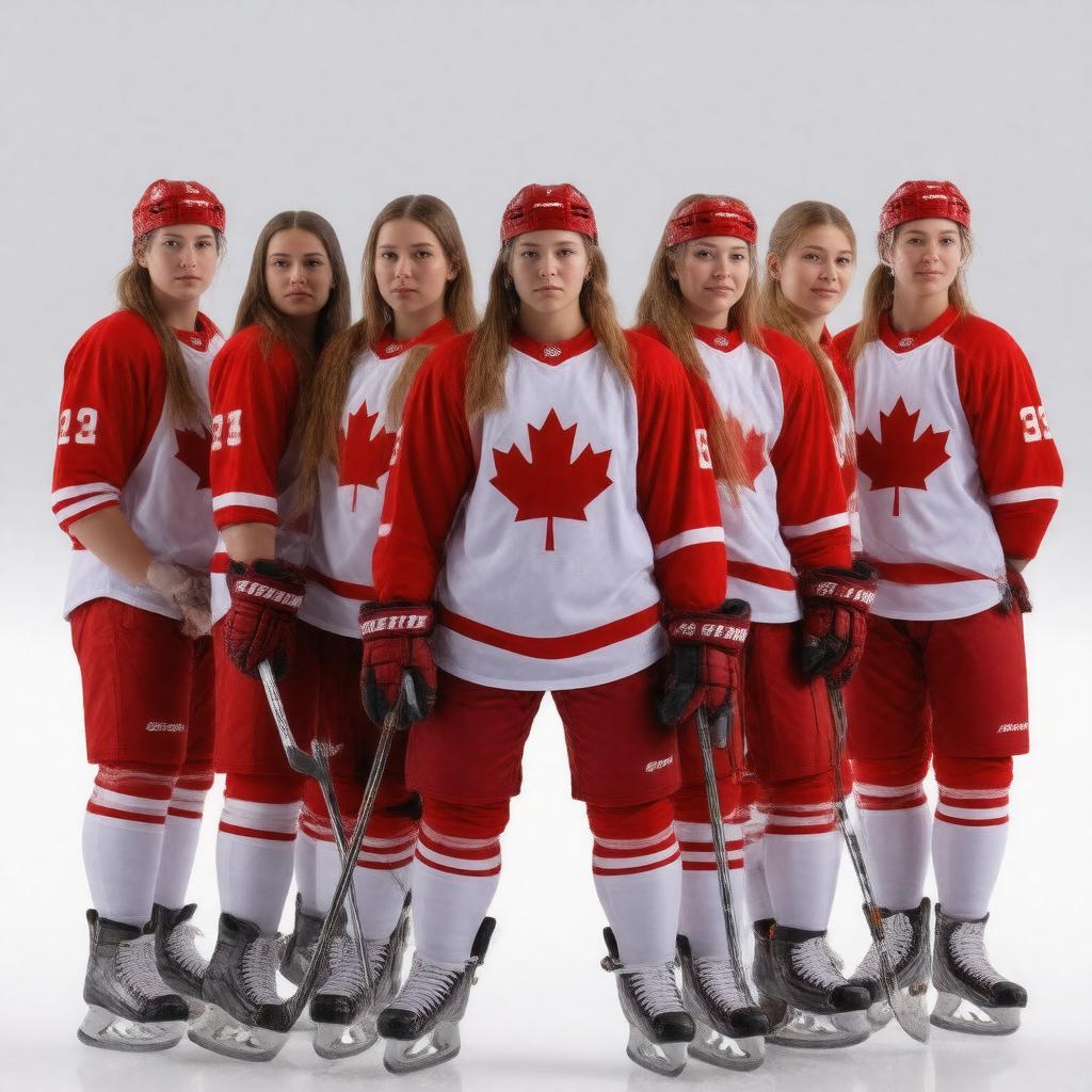 AI-created image of Canada women's national ice hockey team
