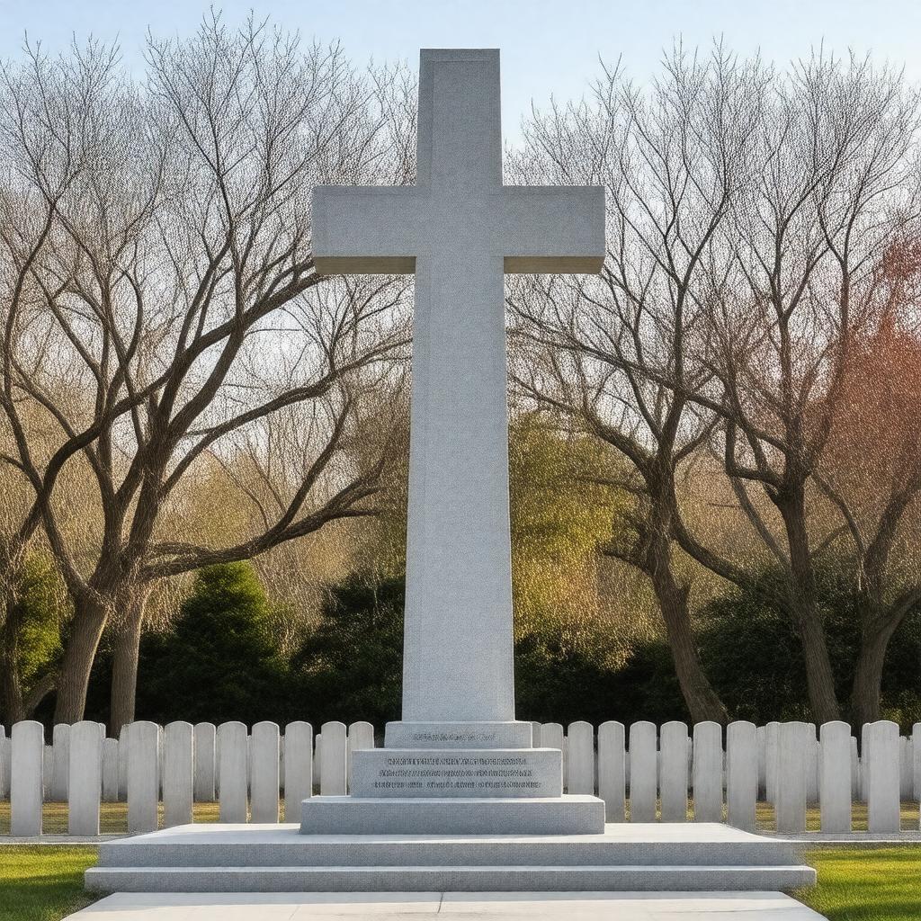 Click to view larger image AI-created image of Canadian Cross of Sacrifice