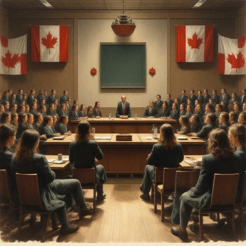 Click to view larger image AI-created image of Canadian University Society for Intercollegiate Debate