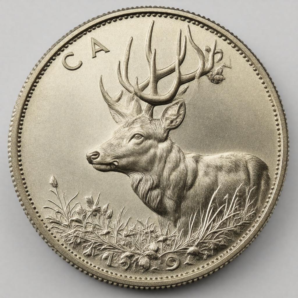 Click to view larger image AI-created image of Canadian quarter (1996)