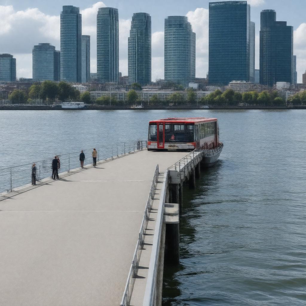 AI-created image of Canary Wharf Pier