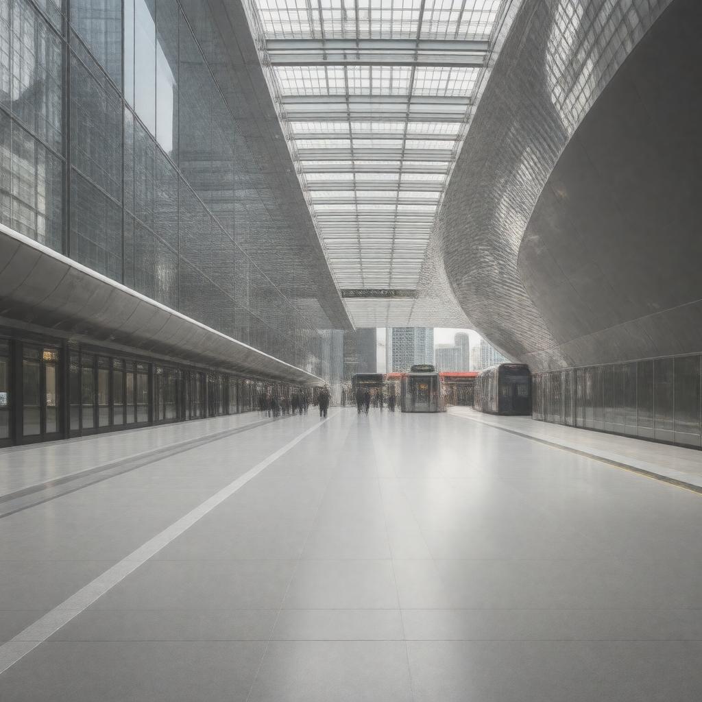 AI-created image of Canary Wharf railway station