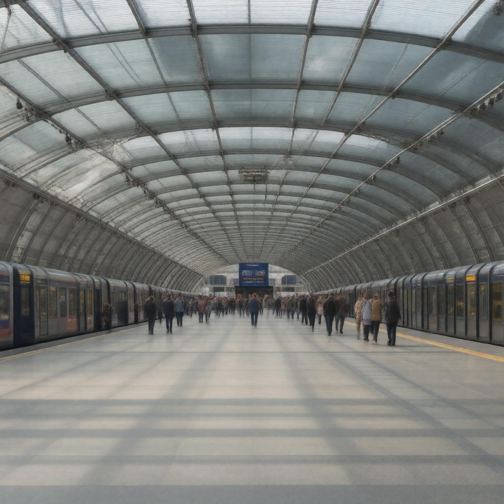 AI-created image of Canary Wharf station