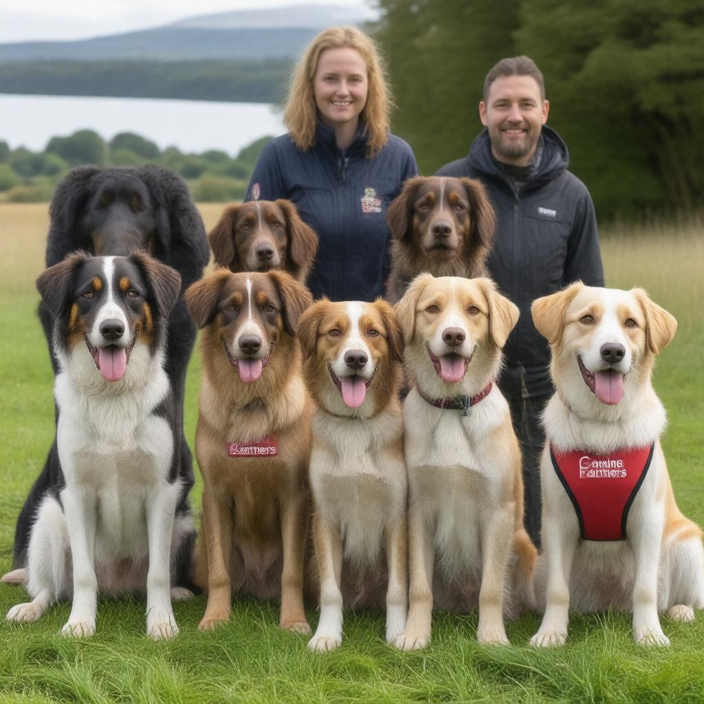 AI-created image of Canine Partners (mixed-breed dogs)