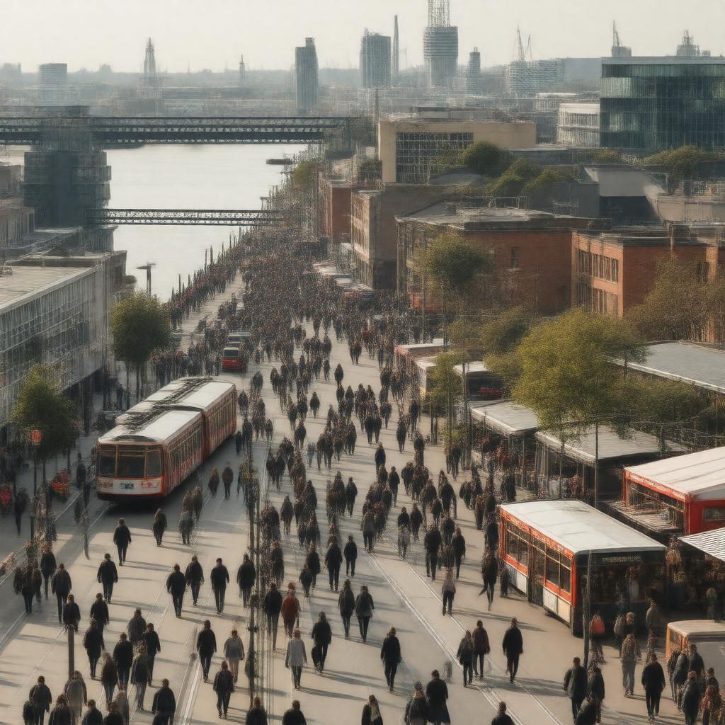 AI-created image of Canning Town, London, England