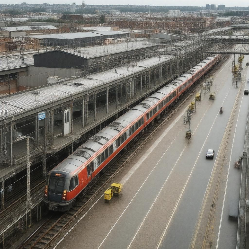 AI-created image of Canning Town station