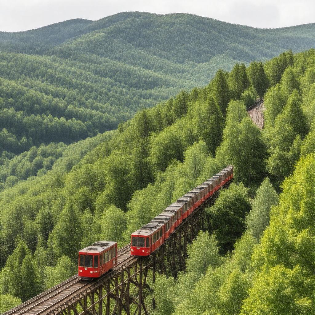 Click to view larger image AI-created image of Cannon Mountain Aerial Tramway