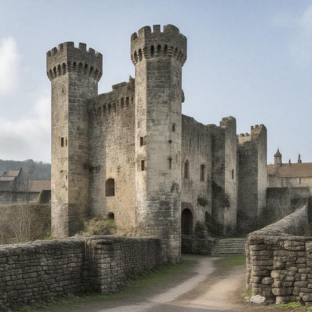 AI-created image of Canterbury Castle