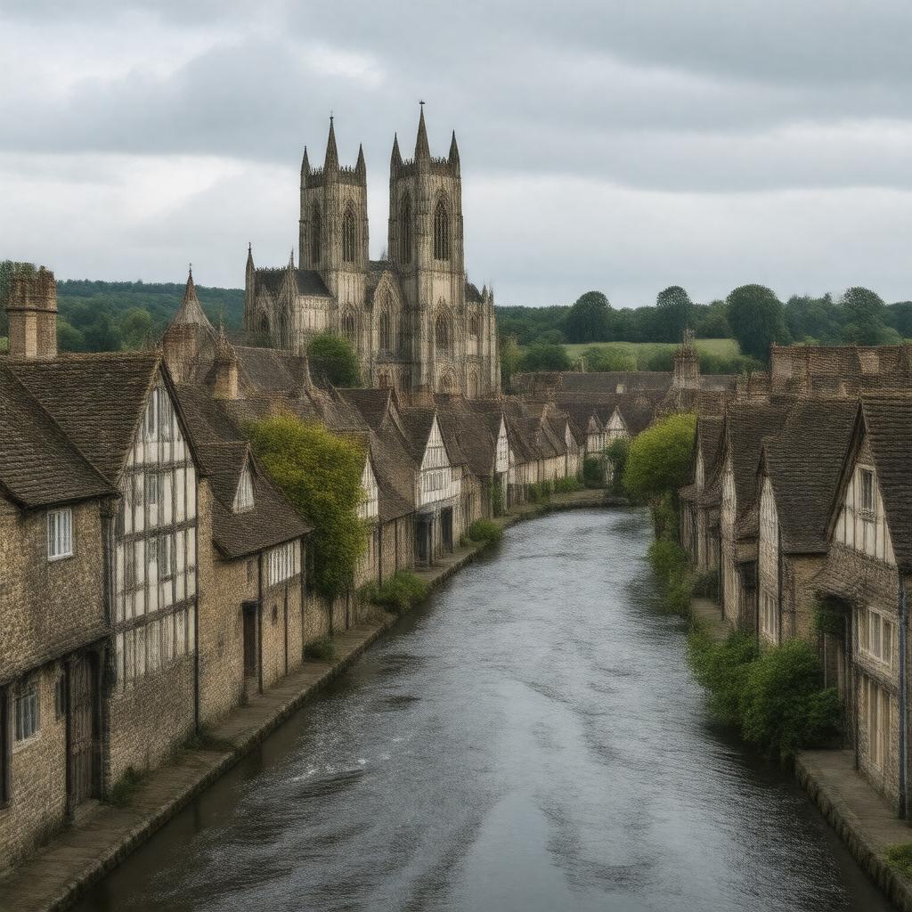 AI-created image of Canterbury, England