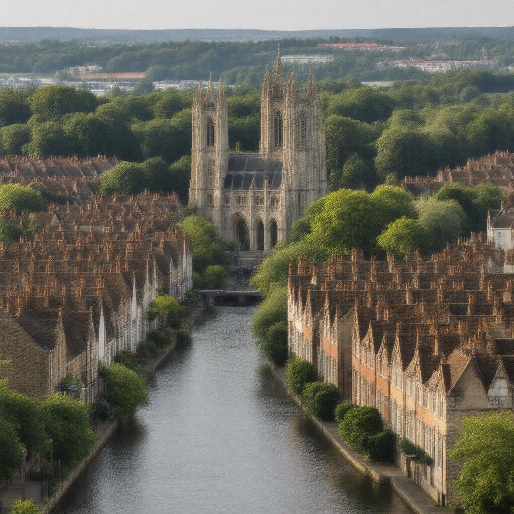 AI-created image of Canterbury, Kent, England