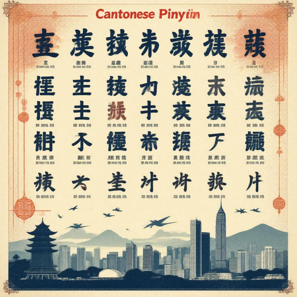 AI-created image of Cantonese Pinyin