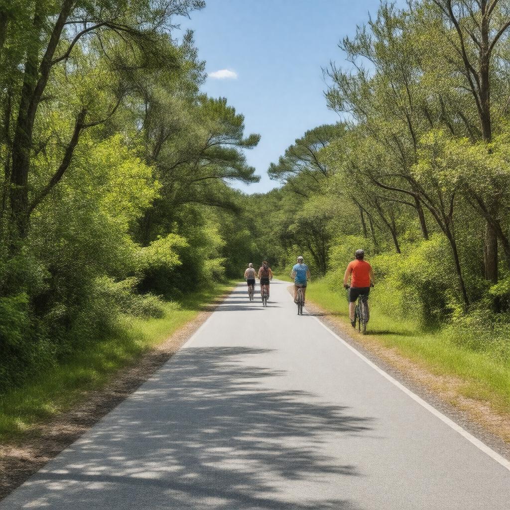 AI-created image of Cape Cod Rail Trail