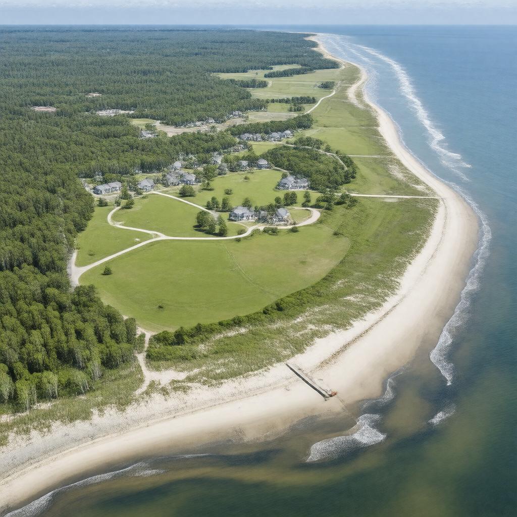 Click to view larger image AI-created image of Cape Henlopen State Park