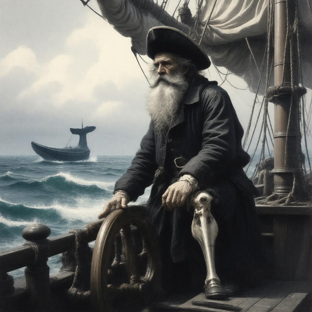 AI-created image of Captain Ahab