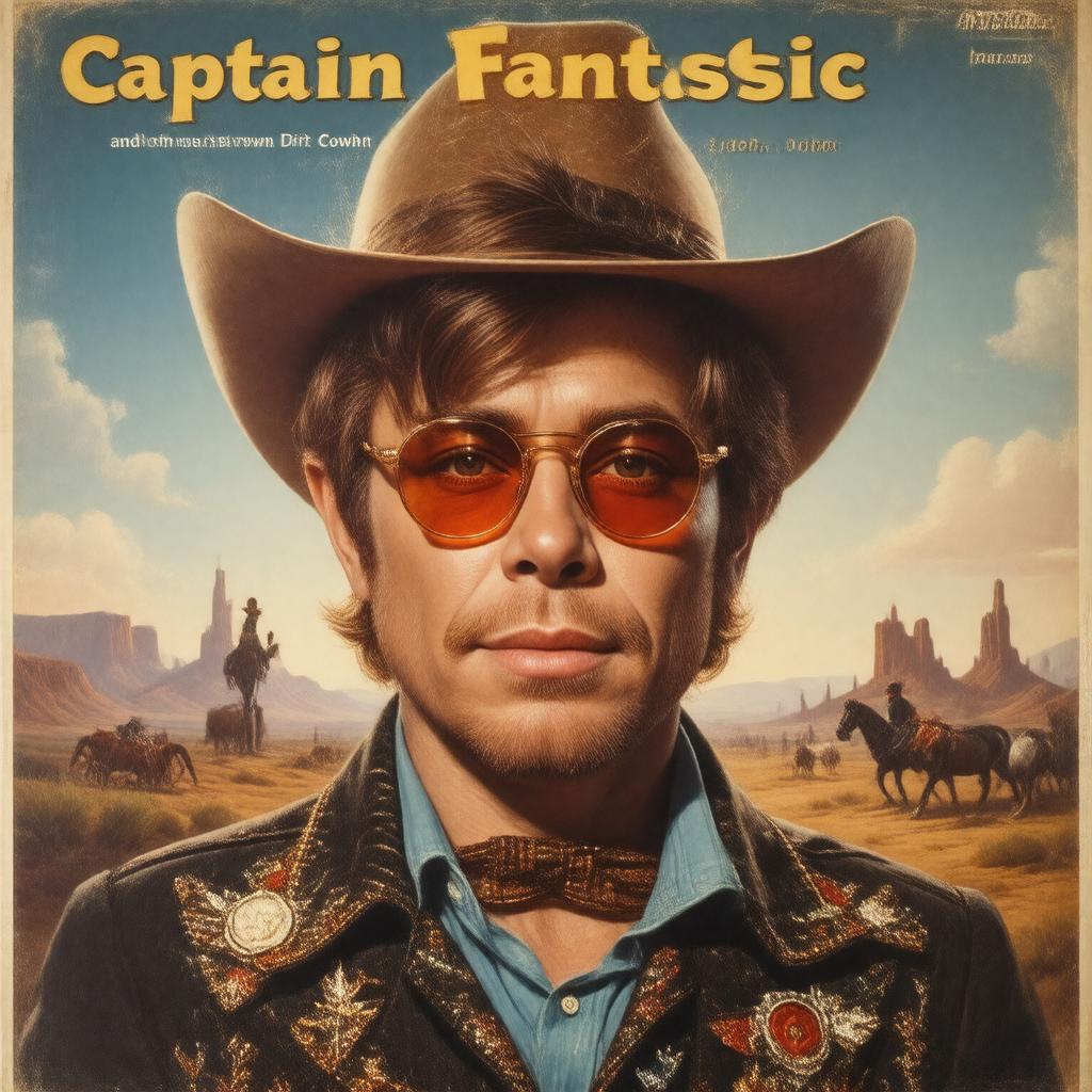 AI-created image of Captain Fantastic and the Brown Dirt Cowboy
