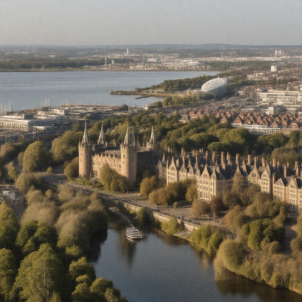 AI-created image of Cardiff, Wales
