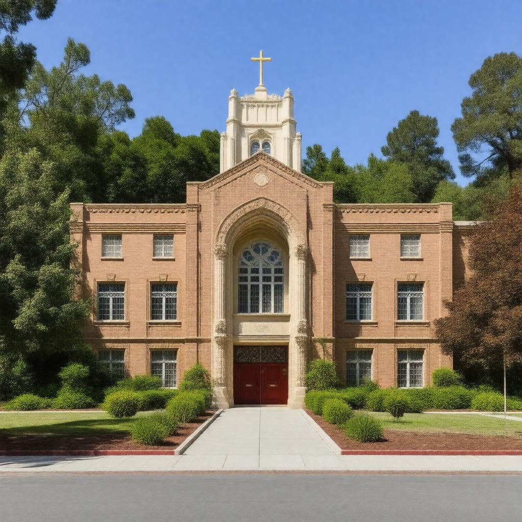 Click to view larger image AI-created image of Cardinal Newman High School